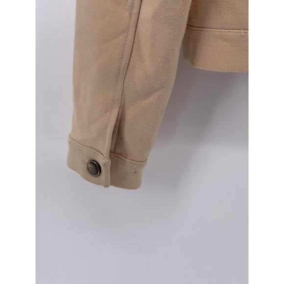 FOREVEVER 21 Women's Tan Button-Up Long Sleeve Cropped Jacket SZ S - Picture 7 of 11